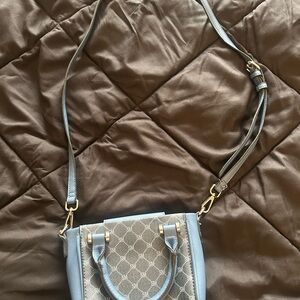 Steve Madden Light Blue Logo Crossbody Bag